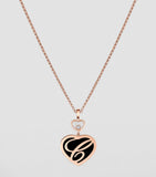 Chopard Happy Hearts necklace rose gold diamond onyx, imported from the UK