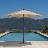 SunVilla Solar LED Round Market Umbrella Beige 10ft (British brand)