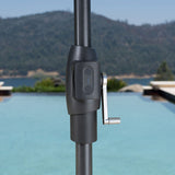 SunVilla 10ft solar LED market umbrella in beige (British brand)