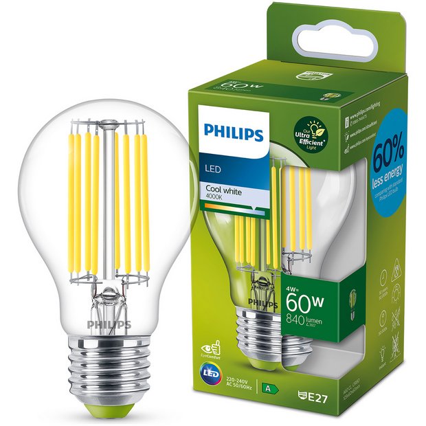 Philips 4W - 60W LED ES light bulb, imported from the UK