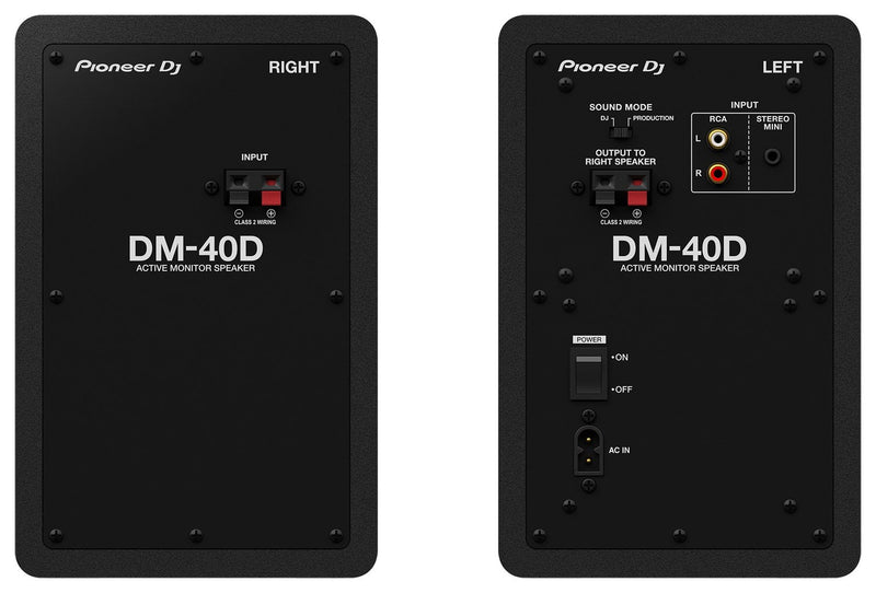 Pioneer DJ DM-40D speakers, imported from the UK
