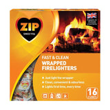 ZIP Odourless Fast & Clean Wrapped Firelighters 16 per pack GOODS M&S