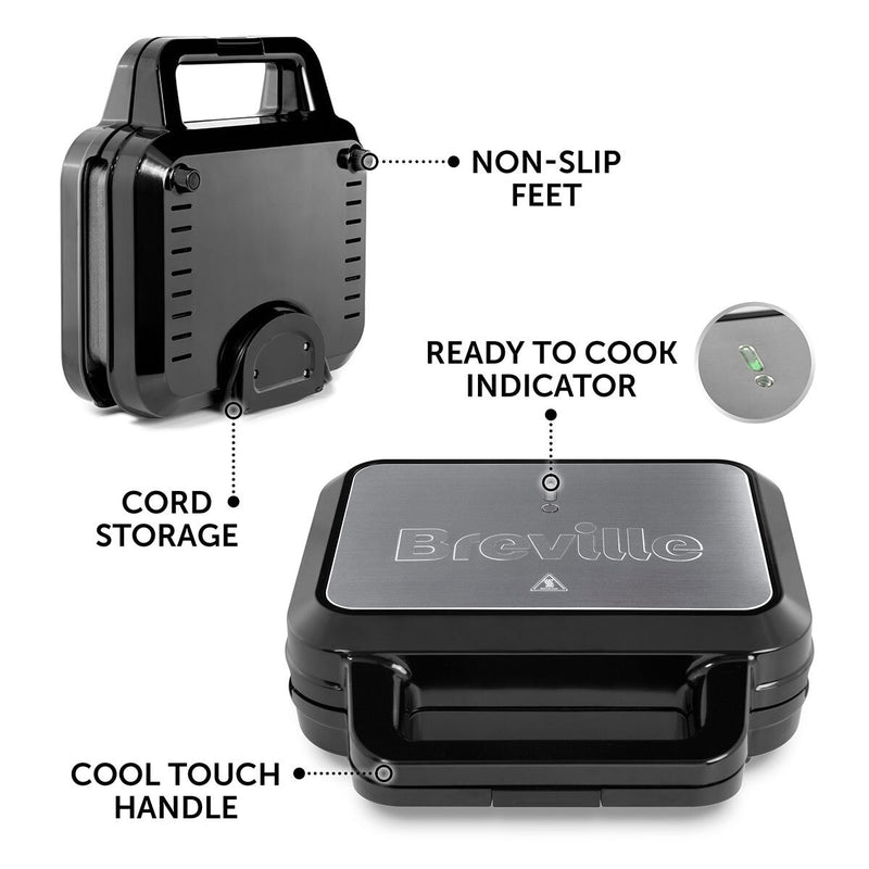 Breville 3-in-1 toastie waffle panini maker - British product