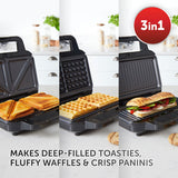 Breville 3-in-1 toastie waffle panini maker - British product