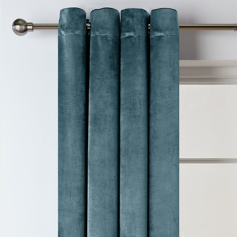 Habitat Ink Velvet Eyelet Curtains 229x229cm, UK version