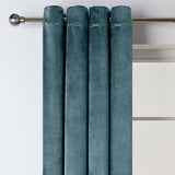 Habitat Ink Velvet Eyelet Curtains 229x229cm, UK version