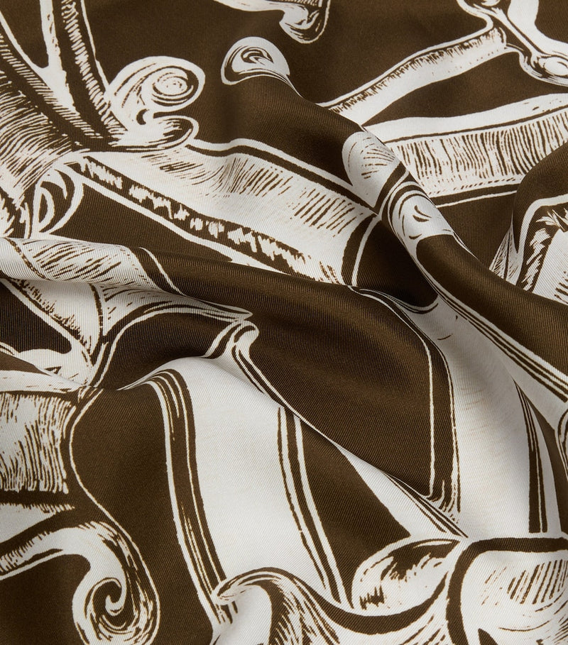 Max Mara silk logo scarf 90cm, imported from the UK
