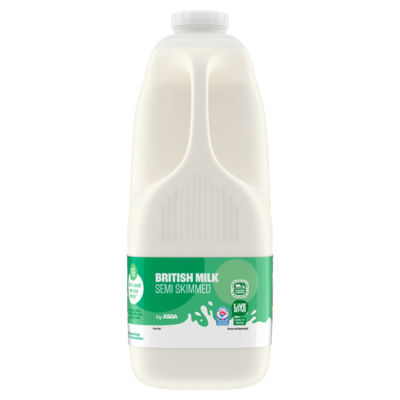 ASDA ASDA Semi Skimmed Milk 4 Pints British Chilled- Buy online at McGrocer