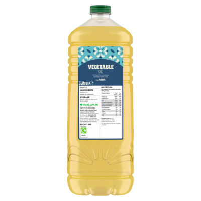 ASDA Vegetable Oil Rapeseed 3 Litre Bottle For Cooking - British product