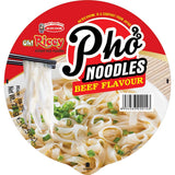 Oh! Ricey pho noodles beef flavour 6 x 71g, imported from the UK