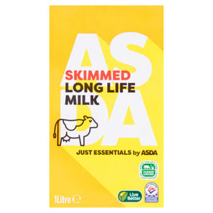 ASDA Just Essentials Skummet Langtidsholdbar Melk 1 Liter