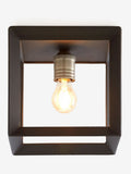Black Brooklyn flush ceiling light with retro bulb, imported from the UK
