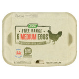 ASDA Free Range Medium Eggs 6 Pack Carton - British product