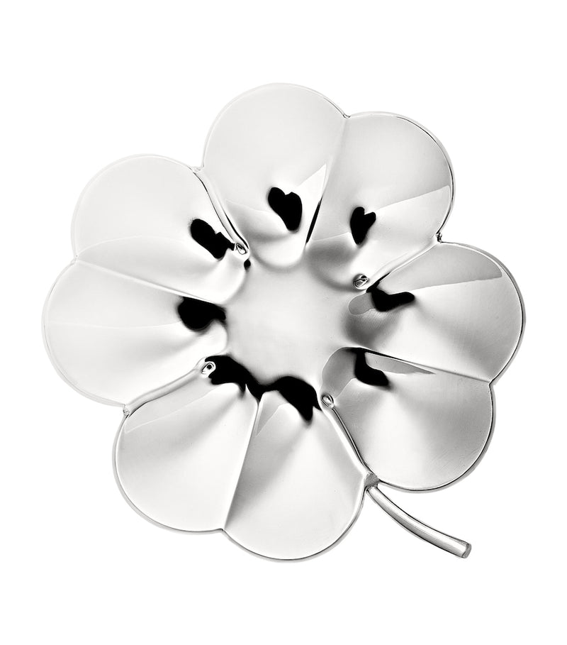 Christofle silver-plated four-leaf clover dish 11cm - British product
