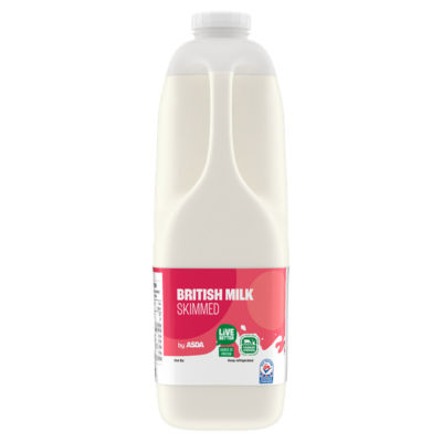 ASDA skimmed milk 2 pints - British product