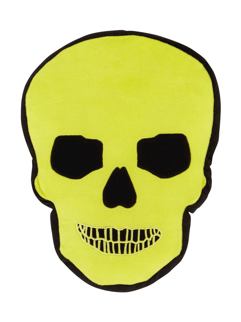 Catherine Lansfield green skull cushion (British brand)