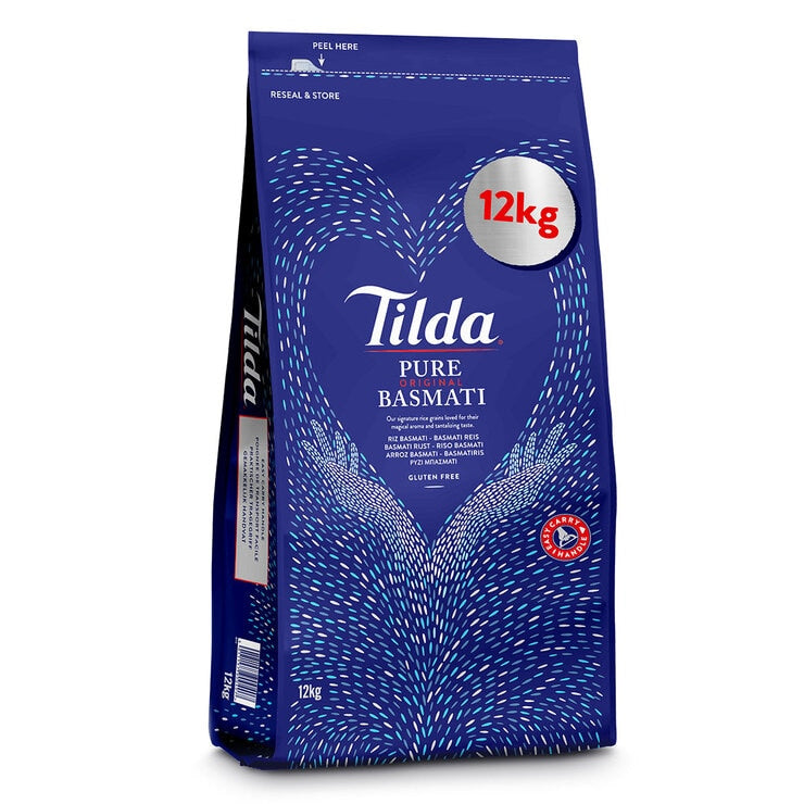Tilda Pure Basmati Rice 12kg pack - British product
