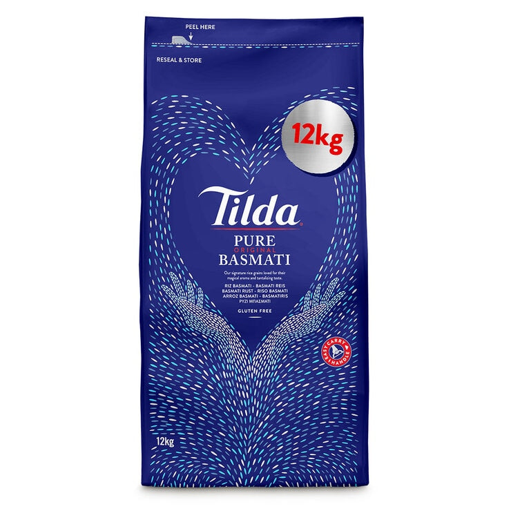 Tilda Pure Basmati Rice 12kg pack - British product