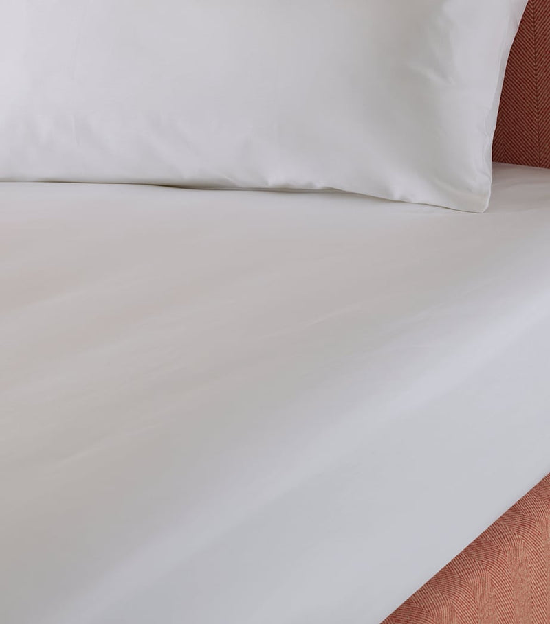 SAVOIR cotton percale Super King fitted sheet 180cm x 200cm (British brand)