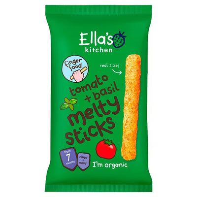 Superdrug Ella's Kitchen Organic Tomato and Basil Sticks Organic Baby Snacks 16g- Buy online at McGrocer
