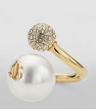 Jimmy Choo Auri ring with pearl and crystal, imported from the UK