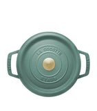 Round Cast Iron Enamel Coated Casserole Dish 20cm 2.2L