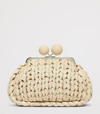 Weekend Max Mara woven leather Pasticcino clutch - British product
