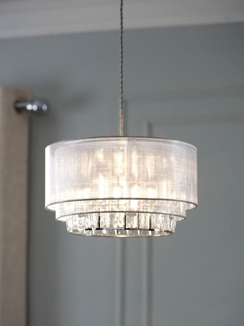 Clear Ella easy fit lamp shade - UK version