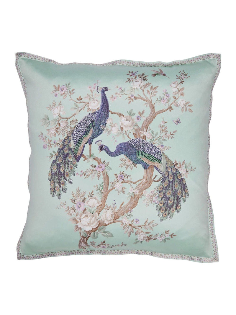 Laura Ashley Blue Duck Egg Square Belvedere cushion, imported from the UK