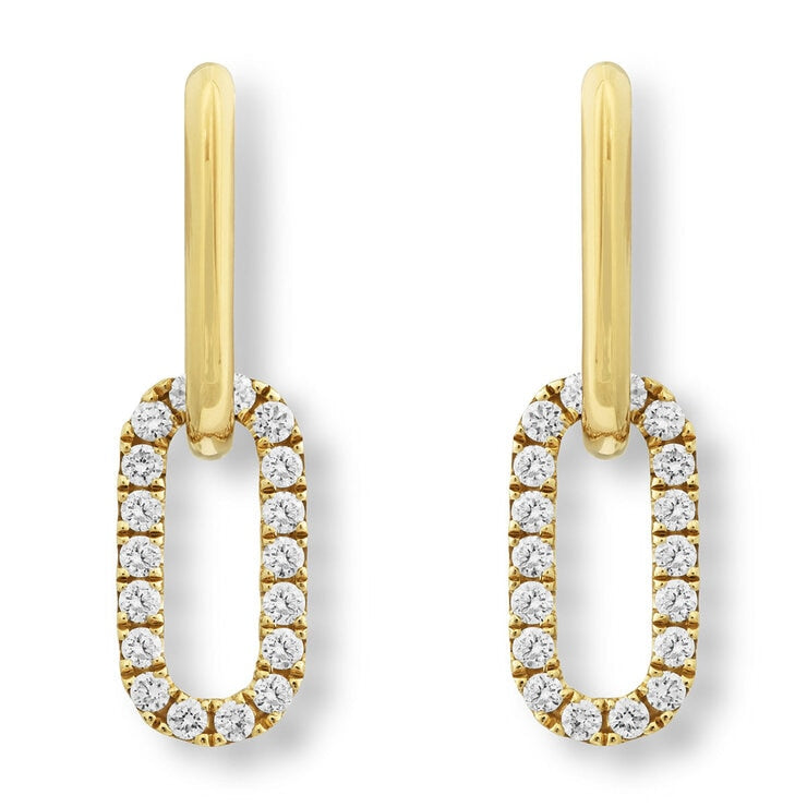 Costco Yellow Gold Diamond Earrings 0.52ctw, imported from the UK