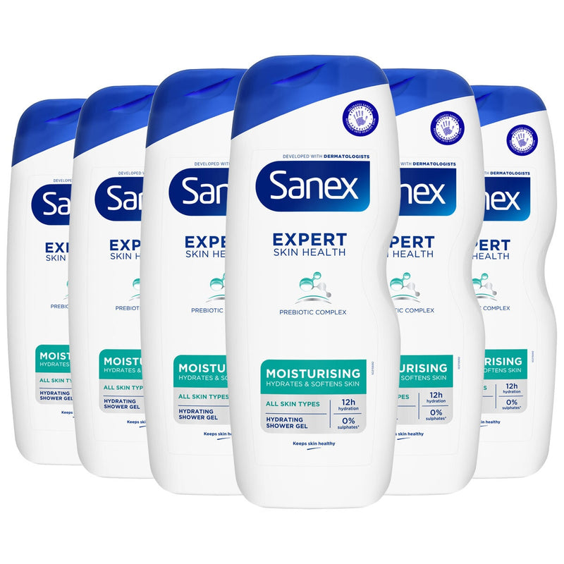Sanex moisture shower gel 6 x 570ml (British brand)