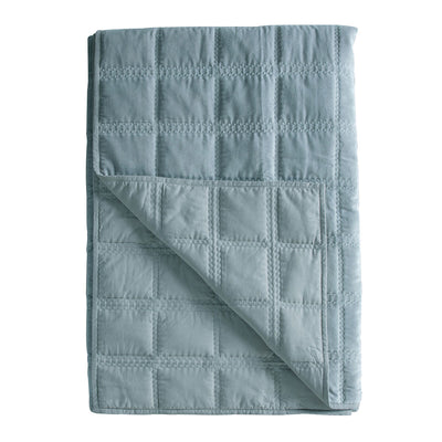 Costco UK Gallery Quilted Cotton Velvet Bedspread in Duck Egg 260 x 240cm- Buy online at McGrocer