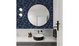 Argos Contour Into The Deep Navy Wallpaper Roll 52cm x 10m- Buy online at McGrocer