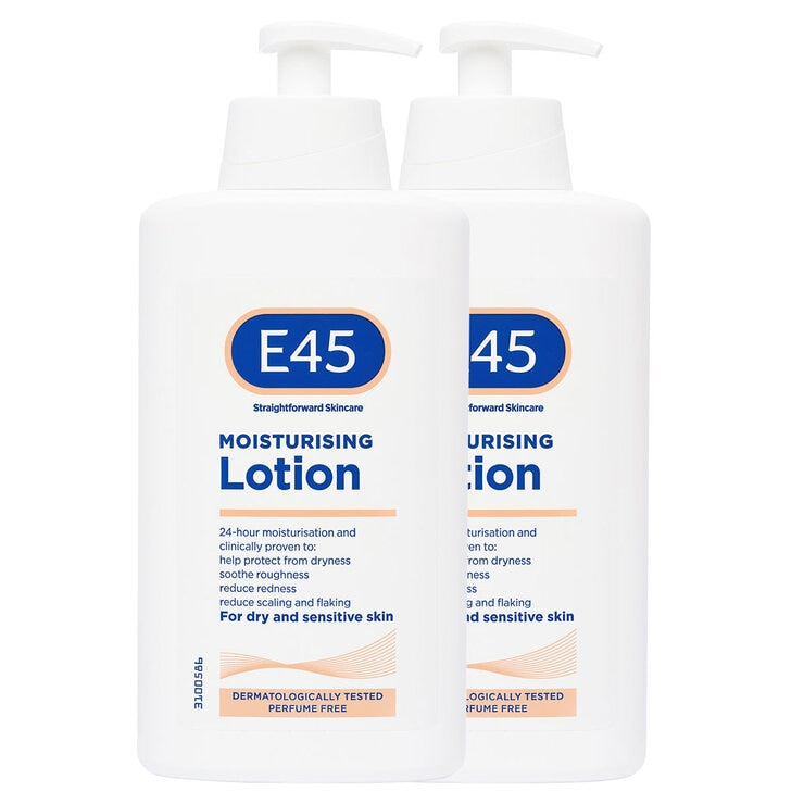 E45 moisturising lotion 2 x 500ml - British product