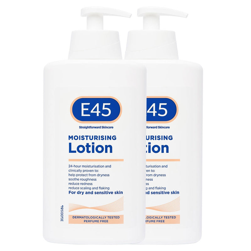 E45 moisturising lotion 2 x 500ml - British product