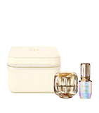 Clé de Peau Beauté skincare gift set with serum and cream in leather vanity case - British product