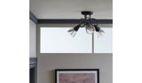 Argos Home Curico 3-light flush ceiling light in black - British product