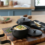 Habitat stoneware mini casserole dish black 0.31L, UK version