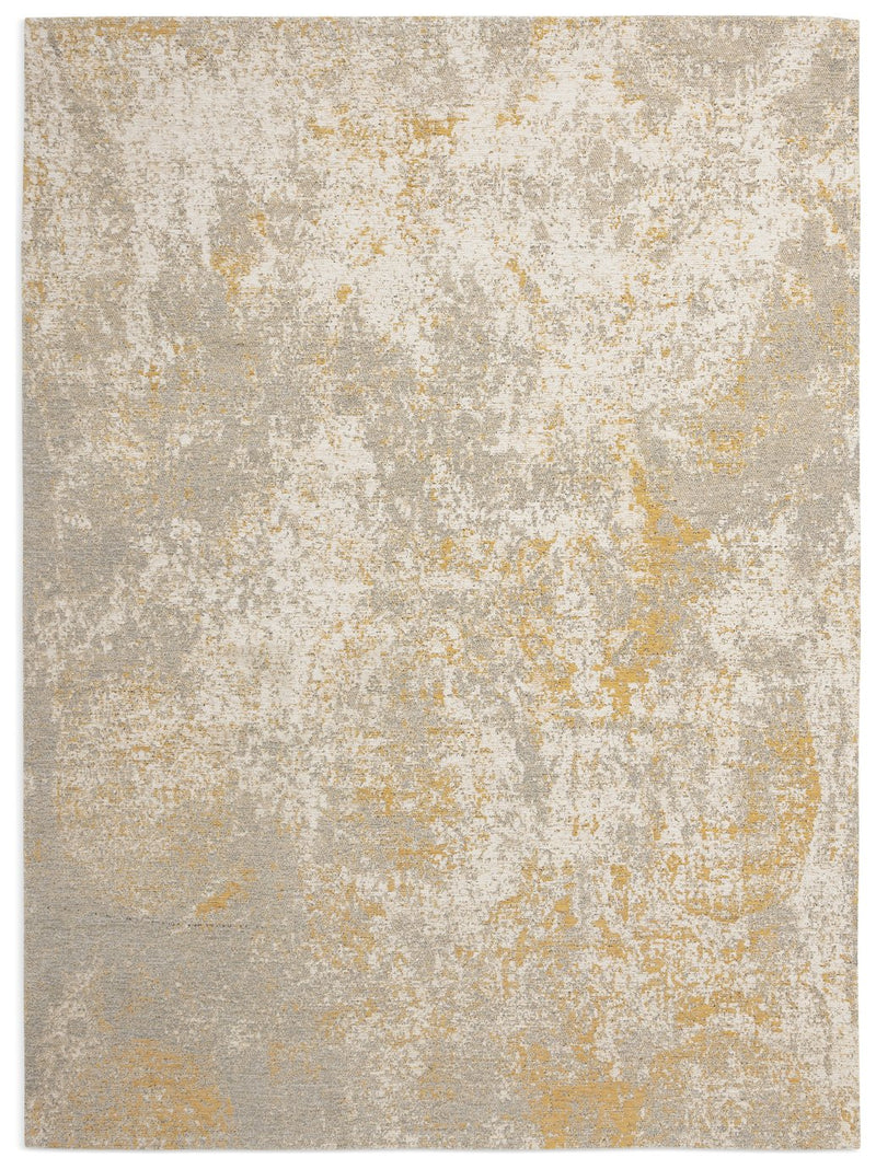 Habitat Distressed Abstract Gold Flatweave Rug 120x170cm, UK version