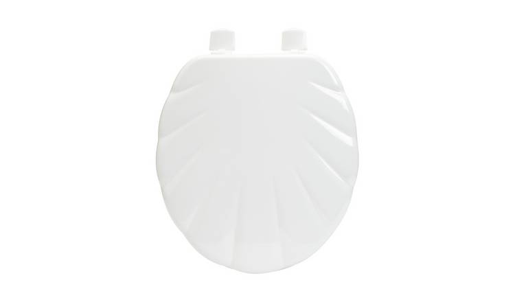 Argos Home moulded wood toilet seat white (British brand)