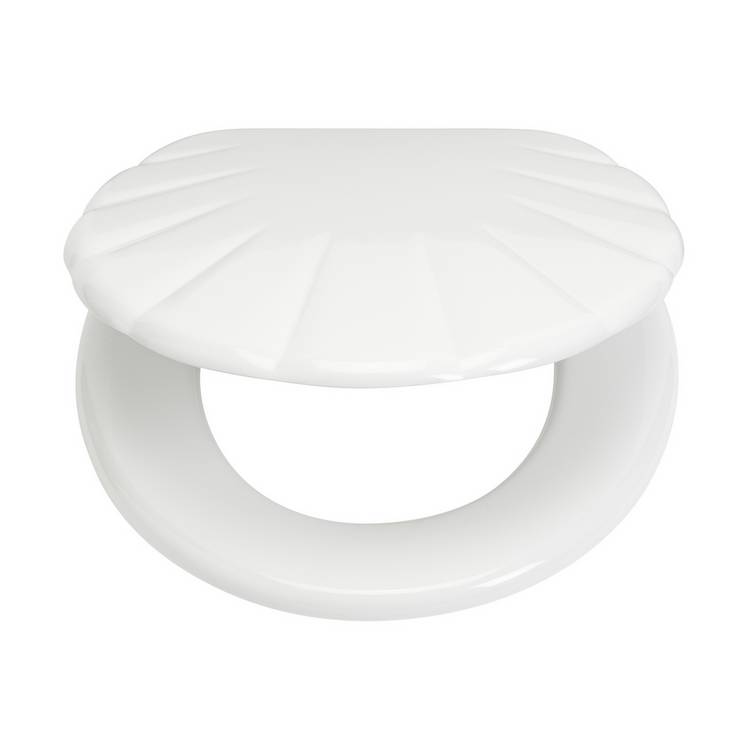 Argos Home moulded wood toilet seat white (British brand)
