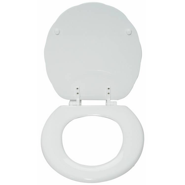 Argos Home moulded wood toilet seat white (British brand)