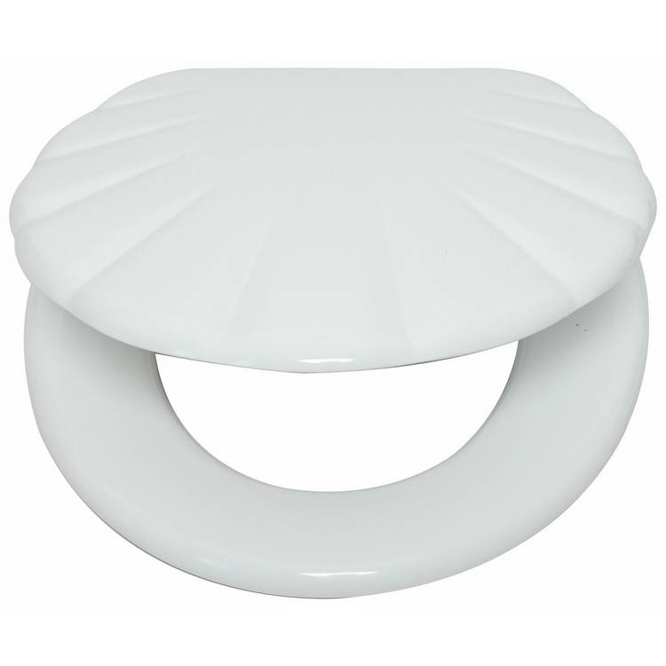 Argos Home moulded wood toilet seat white (British brand)