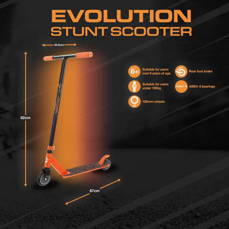 EVO Evolution stunt scooter orange (British brand)