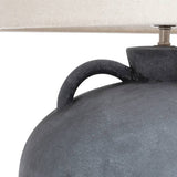Habitat 59cm ceramic table lamp grey and white, UK version