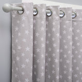 Habitat kids star blackout eyelet curtain grey 168cm x 137cm, UK version