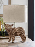 Natural Hamish Highland Cow Table Lamp natural finish (British brand)