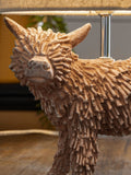 Natural Hamish Highland Cow Table Lamp natural finish (British brand)