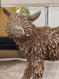 Natural Hamish Highland Cow Table Lamp natural finish (British brand)