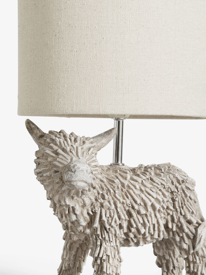 Natural Hamish Highland Cow Table Lamp natural finish (British brand)